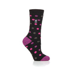 Calcetines Ladies Lite Málaga Dots - Negro y Berry