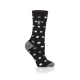 Damen Lite Malaga Dots Socken – Schwarz & Weiß