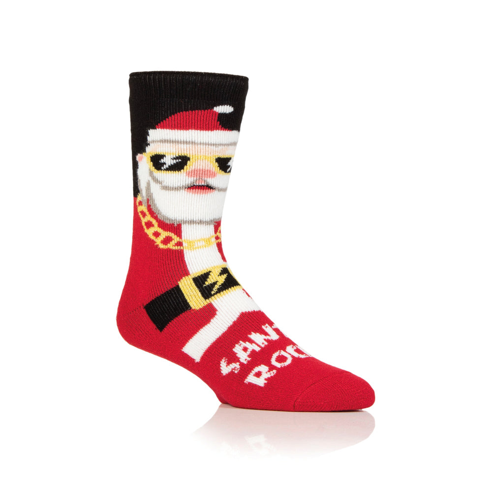 Calcetines navideños ligeros para hombre - Cool Santa