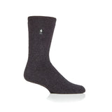 Chaussettes unies Lite Dunlin pour hommes - Charbon