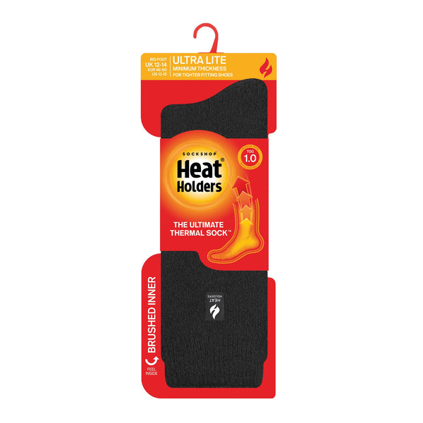 Calcetines lisos Bigfoot Ultra Lite para hombre - Negro