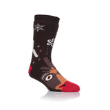 Chaussettes de Noël double couche pour hommes - Rudolph