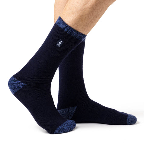 Mens Lite Amsterdam Heel & Toe Socks - Navy & Denim