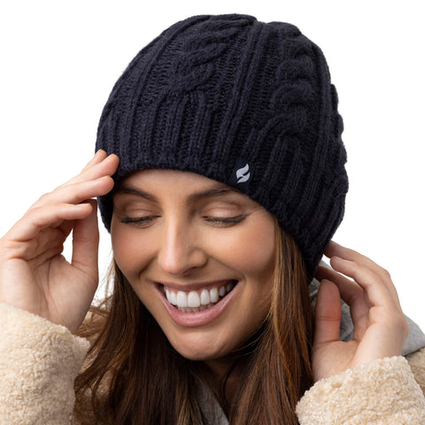 Cappello termico originale da donna - Navy tinta unita