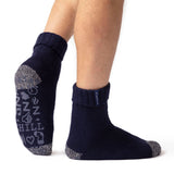 Chaussettes de détente Whitaker originales pour hommes avec haut côtelé - Marine