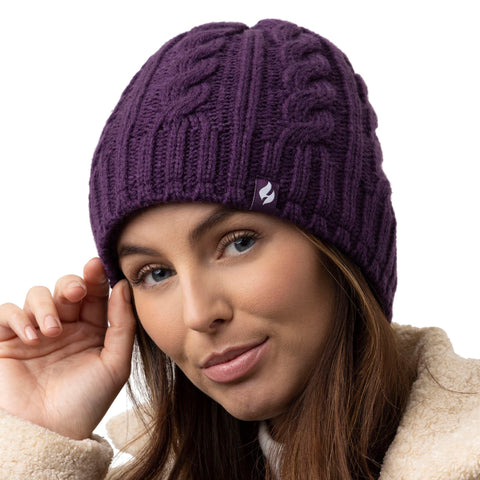 Bonnet Thermique Original pour Femme - Violet Uni