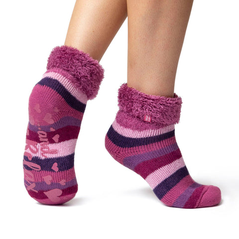 Ladies Original Queenswood Lounge Socks with Turnover Feather Top