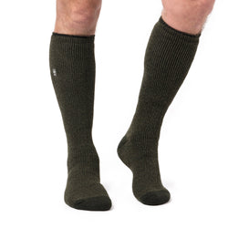 Mens RHS Original Wellington Boot Socks - Forest Green Twist