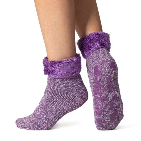 Chaussettes de détente originales Roedean pour dames avec dessus en plumes