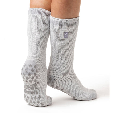 Original Florence Slipper-Socken für Damen – Silber und Grau