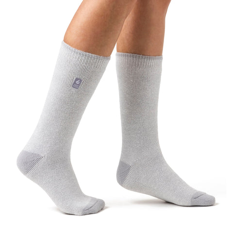 Damen Lite Venice Fersen- und Zehensocken – Silber und Grau