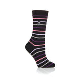 Damen Ultra Lite Riga Stripe Socken – Schwarz
