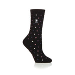 Damen Ultra Lite Turlan Spots Socken – Schwarz und Heather Rose