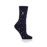 Damen Ultra Lite Turlan Spots Socken – Marineblau und Dämmerungsblau