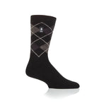 Mens Ultra Lite Caracas Argyle Socks - Black