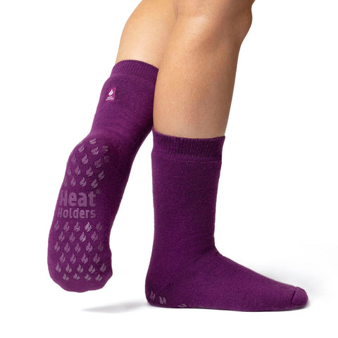 Damen IOMI Dual Layer Raynaud's Slipper Socken – Violett