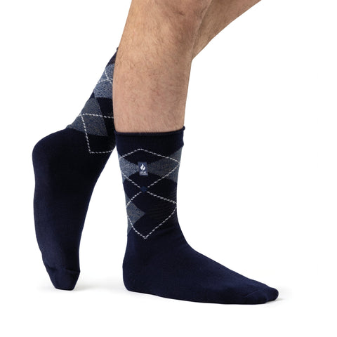 Ultra Lite Wicklam Argyle-Socken für Herren – Marineblau und Blau