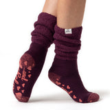 Chaussettes de détente originales pour dames avec haut ample confortable - Vin