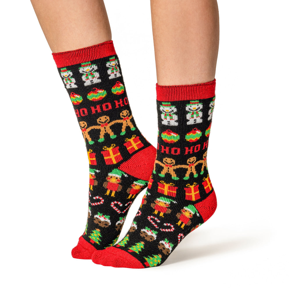 Ladies Lite Weihnachtssocken – Lebkuchen und Kugeln
