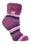 Original Queenswood Lounge-Socken für Damen mit Turnover-Feder-Oberteil