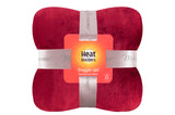 Luxuriöse Fleece-Thermodecke/Überwurf – Cranberry