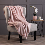 Couverture/jet thermique en polaire de luxe - Rose sombre